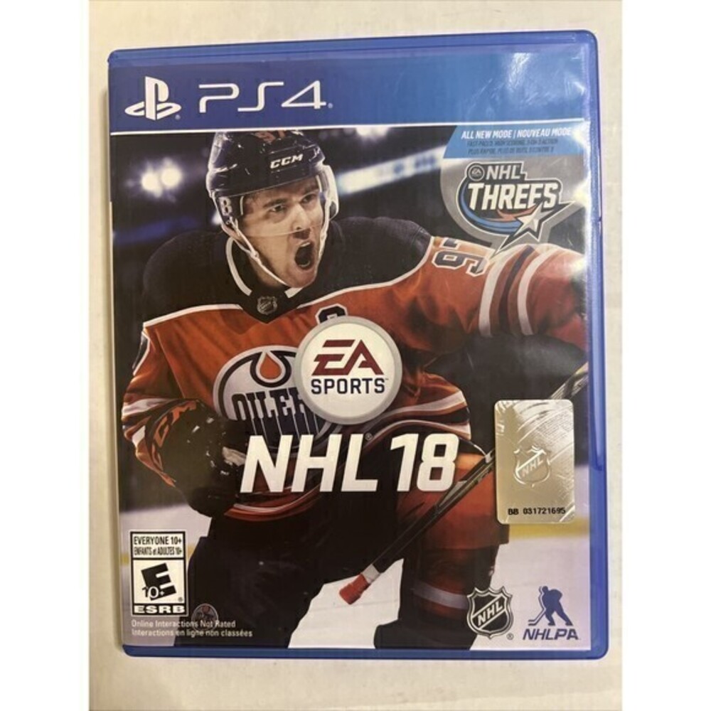 NHL 18 (Sony PlayStation 4 PS4, 2017) Connor McDavid, Ice Hockey Video Game